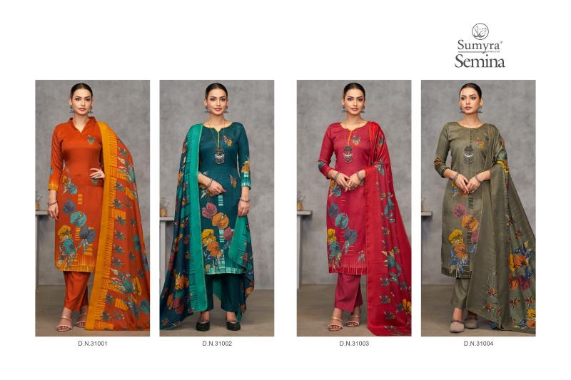 Radhika Sumyra Semina Pashmina wholesale dress material app