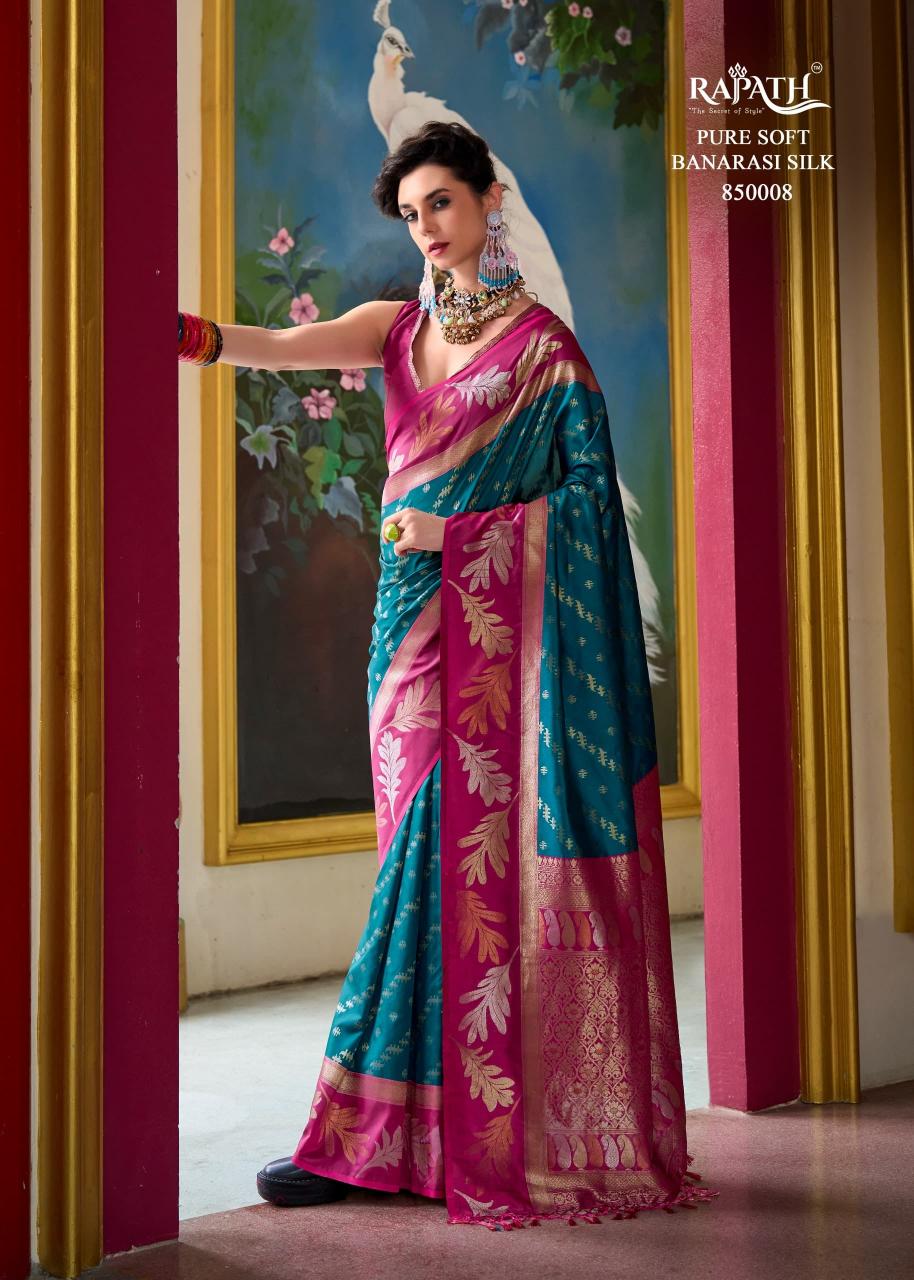 Rajpath Leaf Silk banarasi saree buy online india