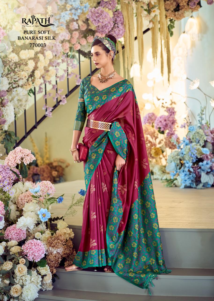 Rajpath Purple Martin ikkat silk sarees online india