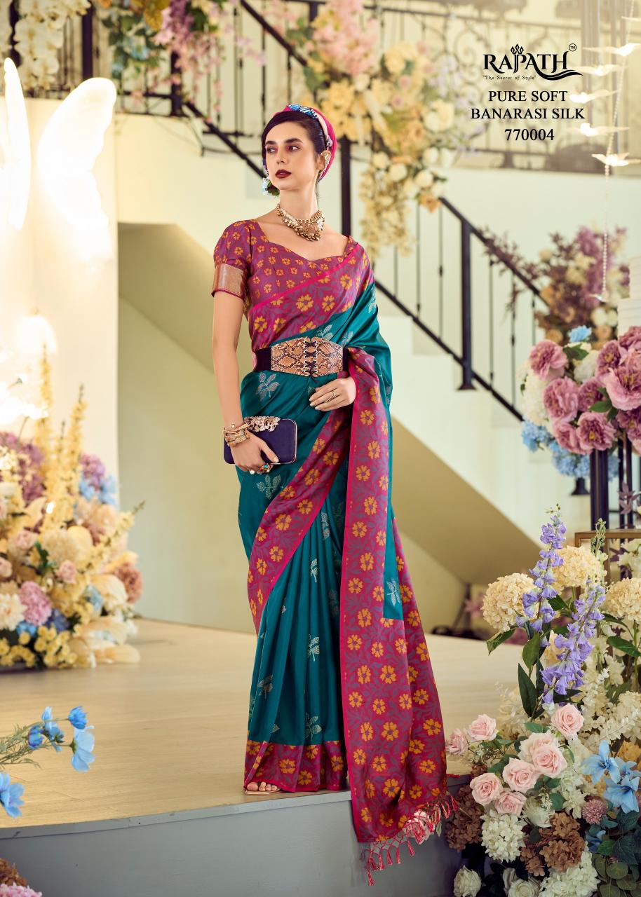 Rajpath Purple Martin ikkat silk sarees online india