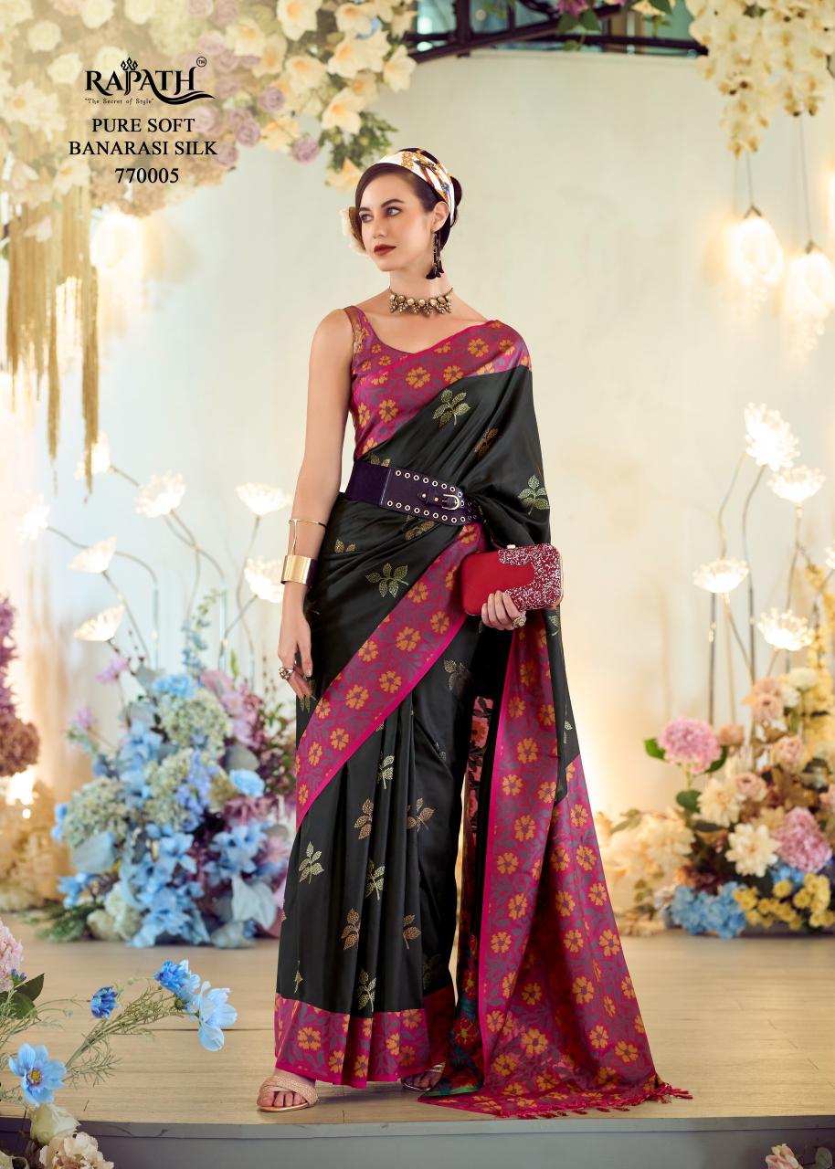 Rajpath Purple Martin ikkat silk sarees online india