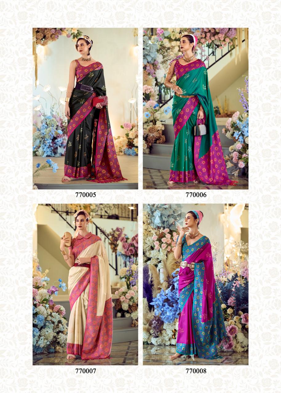 Rajpath Purple Martin ikkat silk sarees online india