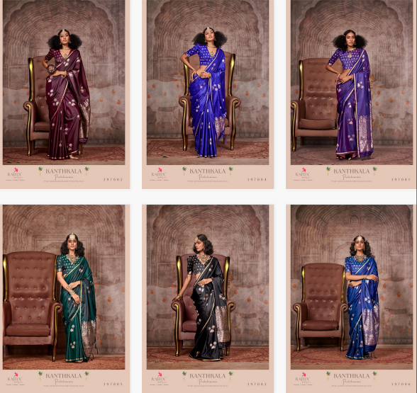 Rajtex Kanthkala Pichhwai satin sarees online india