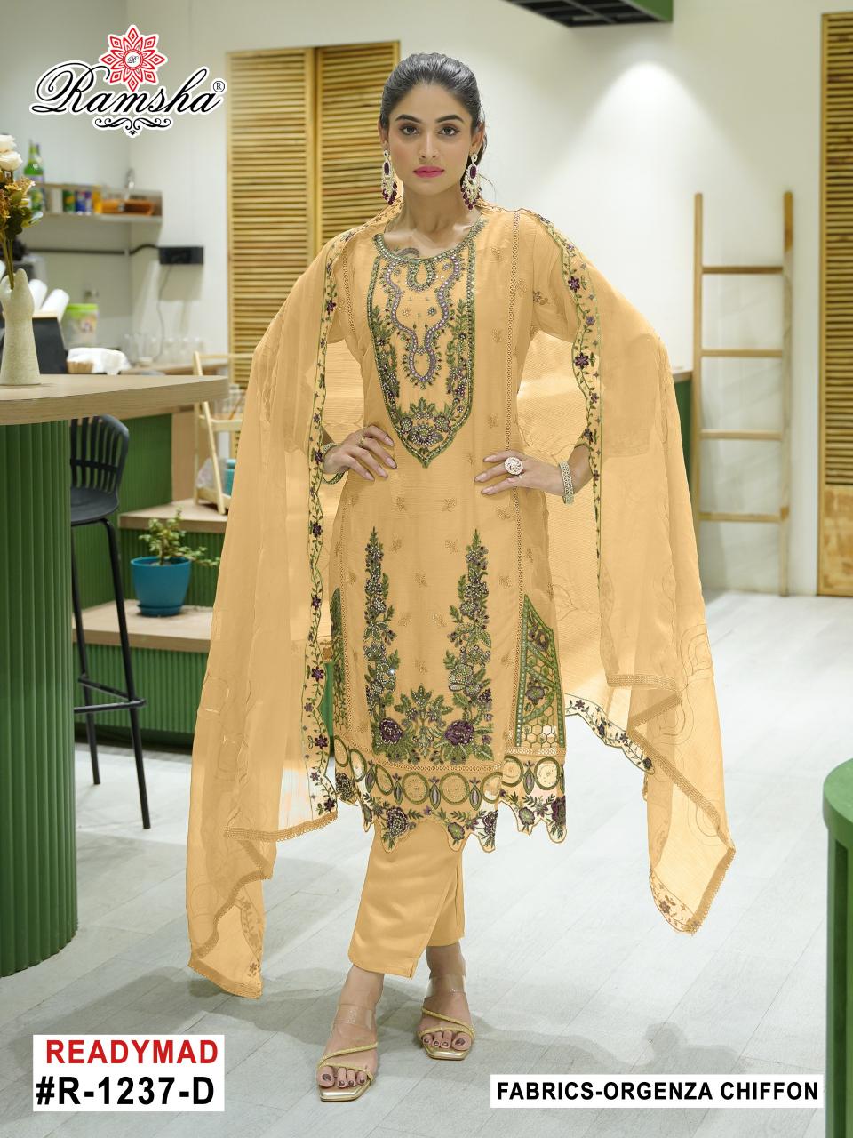 Ramsha R 1237 Ready Made Pakistani Suits Wholesale Catalog