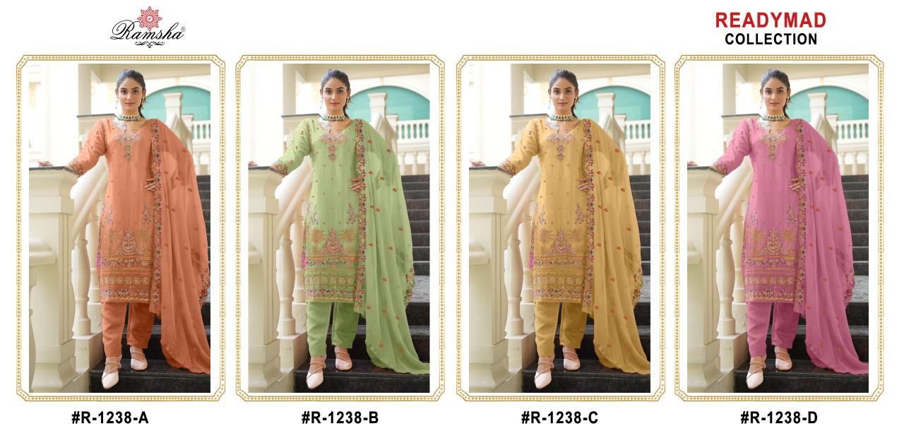 Ramsha R 1238 Ready Made Pakistani Suits Wholesale catalog