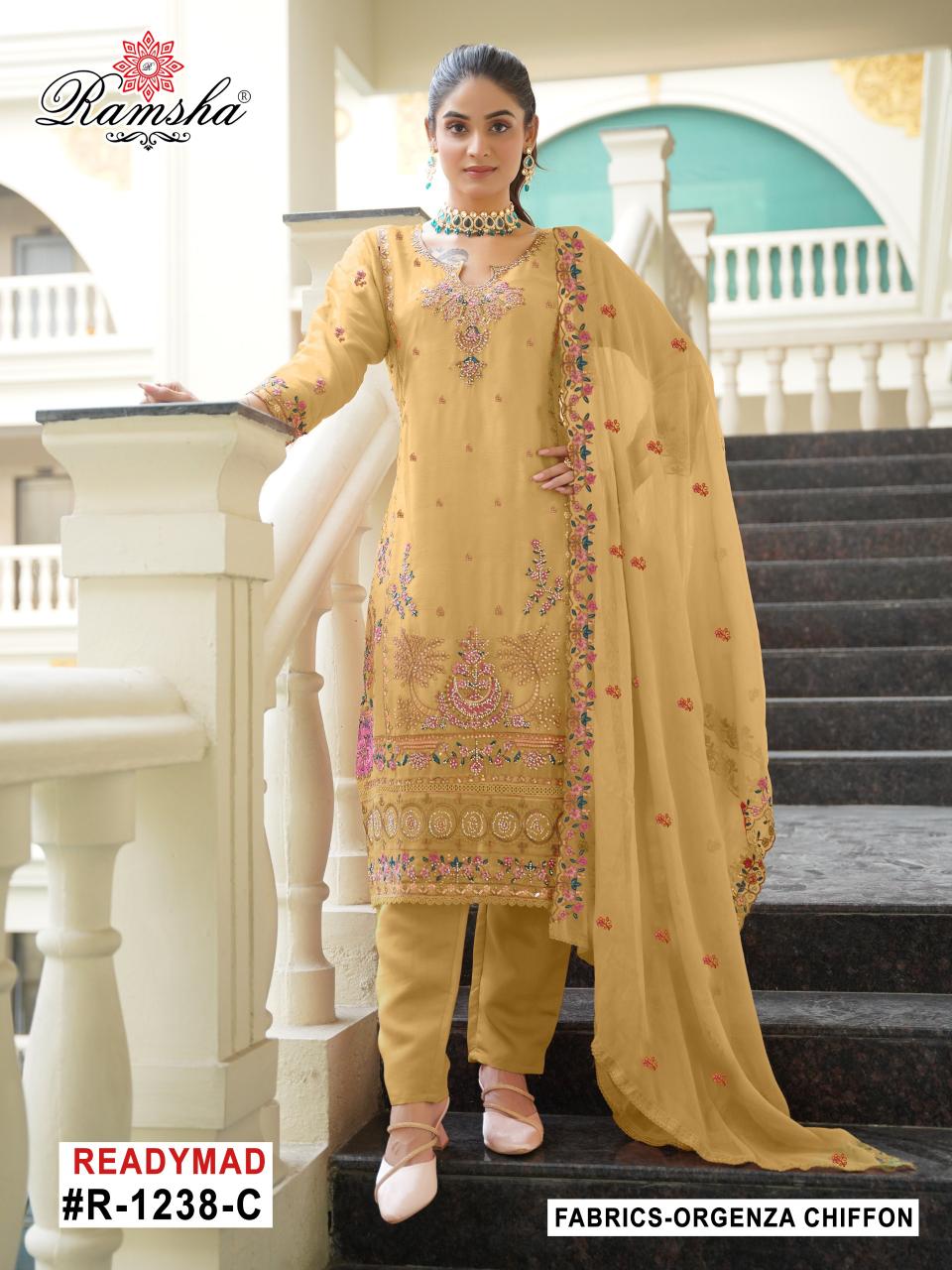 Ramsha R 1238 Ready Made Pakistani Suits Wholesale catalog