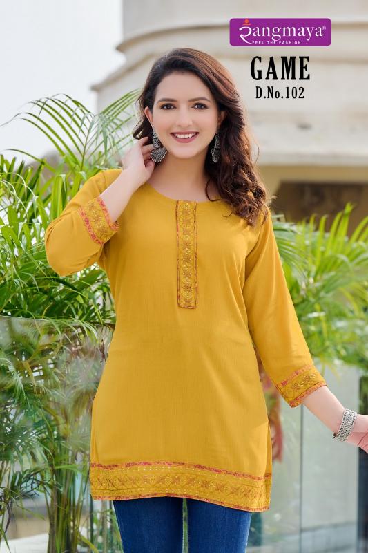 Rangmaya Game latest kurti fashion in india for short girls