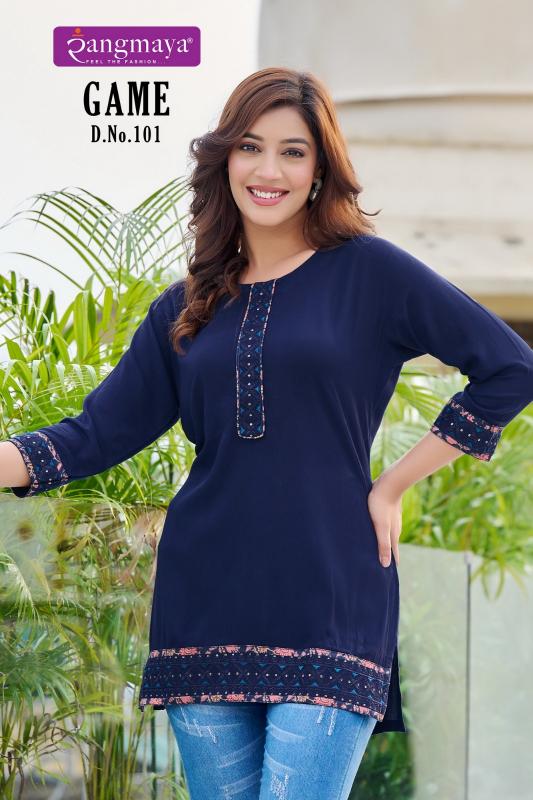 Rangmaya Game latest kurti fashion in india for short girls