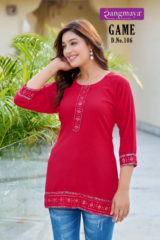 Rangmaya Game latest kurti fashion in india for short girls