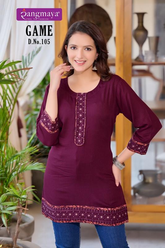 Rangmaya Game latest kurti fashion in india for short girls