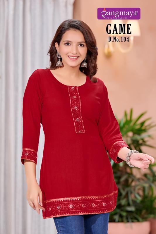 Rangmaya Game latest kurti fashion in india for short girls