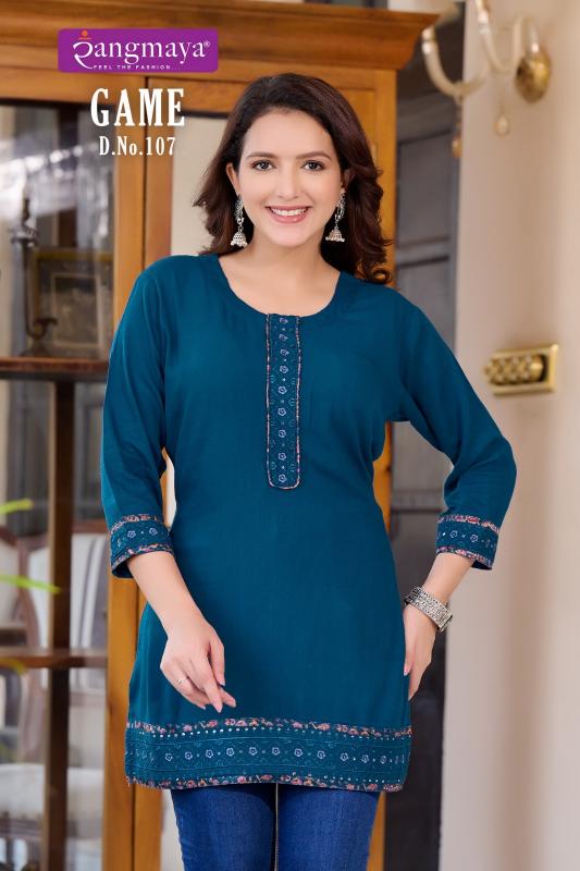 Rangmaya Game latest kurti fashion in india for short girls