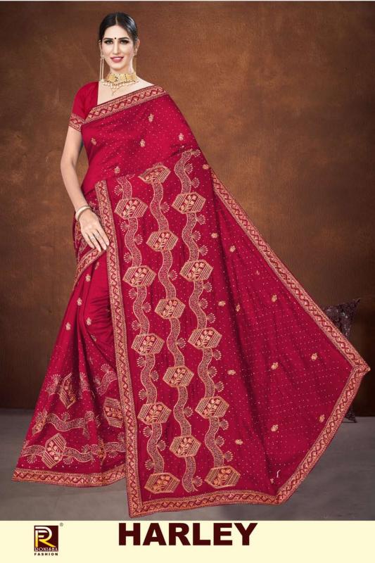 Ronisha Harley red saree girl india