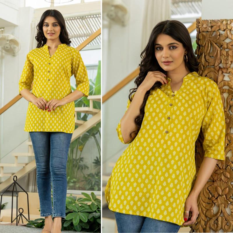 Sabella Cotton High Neck Tops short kurtis online india