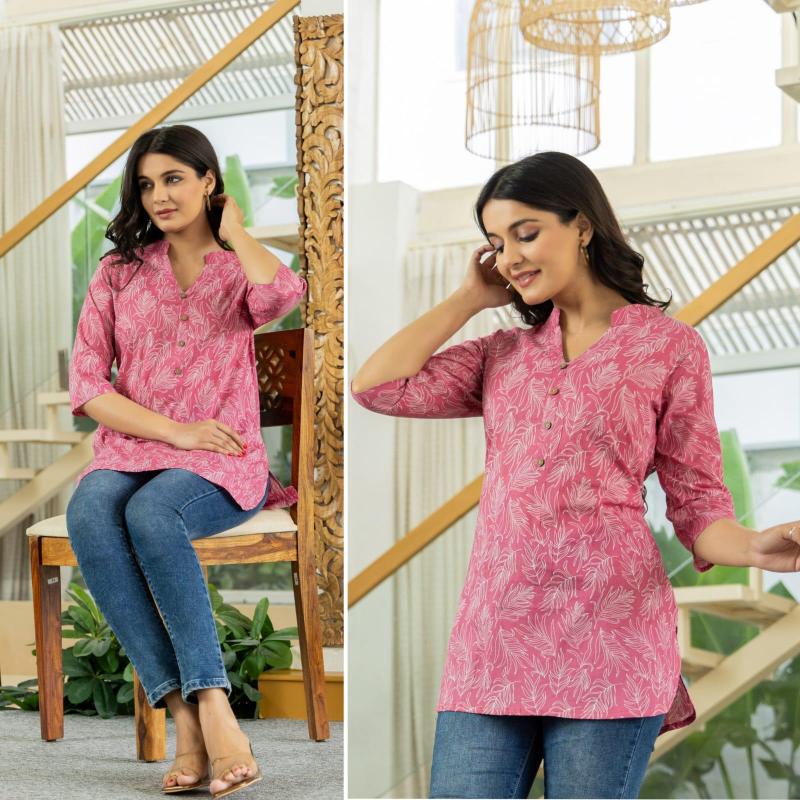 Sabella Cotton High Neck Tops short kurtis online india