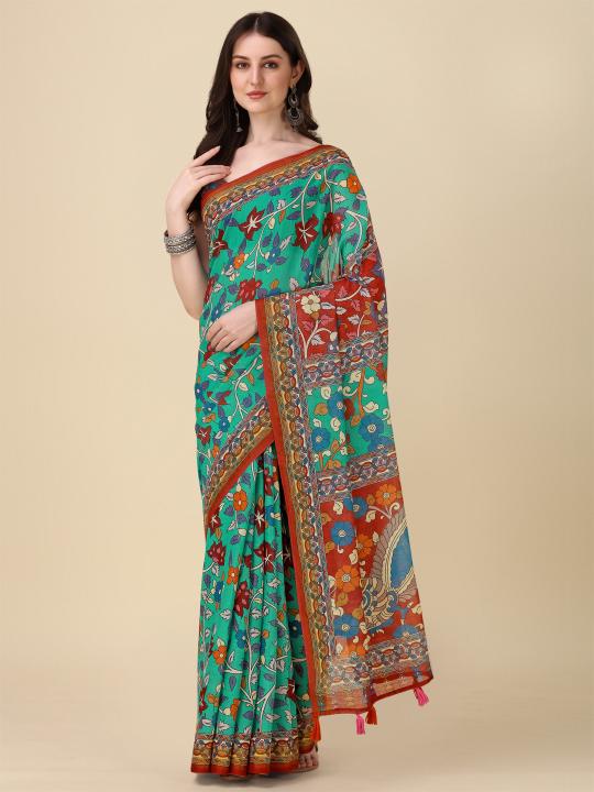 Sabella Lilen Kalamkari 01 buy sarees online india