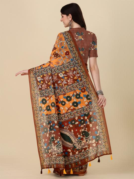 Sabella Lilen Kalamkari 01 buy sarees online india