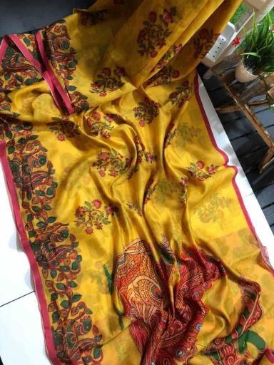 Sabella Linen Digital Print Vol 10 kalamkari sarees online india