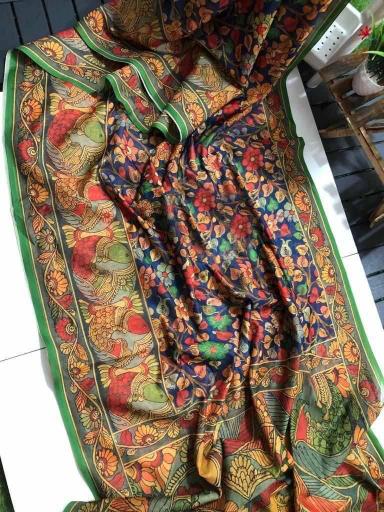 Sabella Linen Digital Print Vol 10 kalamkari sarees online india