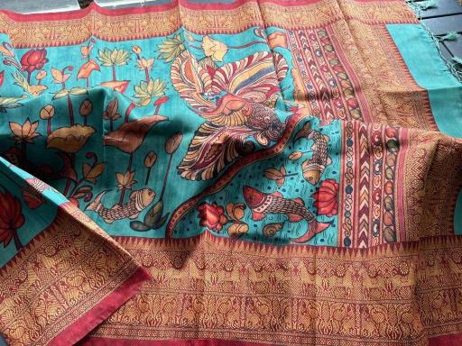 Sabella Linen Digital Print Vol 11 kalamkari sarees online india