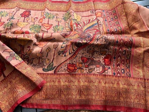 Sabella Linen Digital Print Vol 11 kalamkari sarees online india