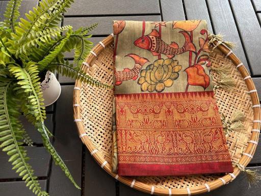 Sabella Linen Digital Print Vol 11 kalamkari sarees online india