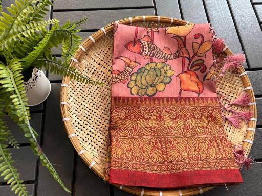 Sabella Linen Digital Print Vol 11 kalamkari sarees online india