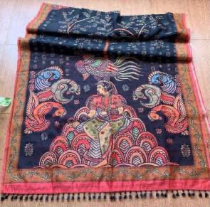 Sabella Linen Digital Print Vol 12 kalamkari saree largest manufacturer in india