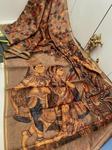 Sabella Linen Digital Print Vol 3 kalamkari sarees india