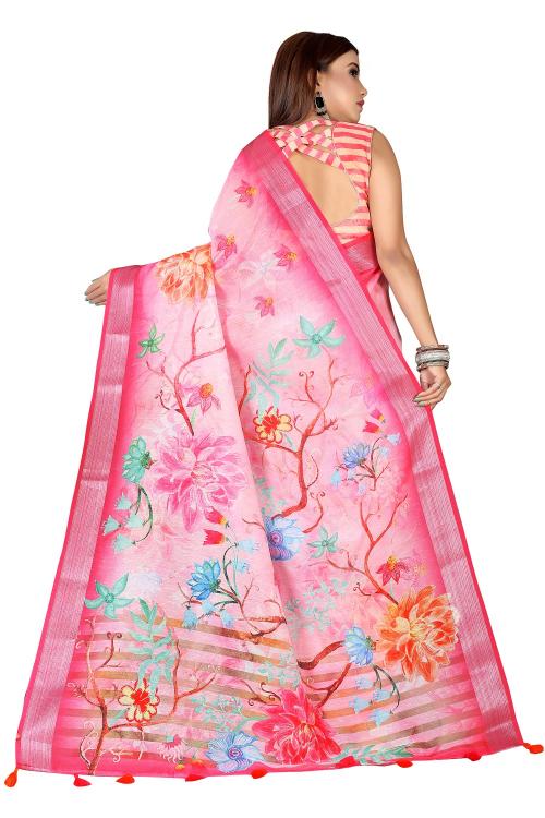 Sabella Linen Flowery 01 india saree whith flower