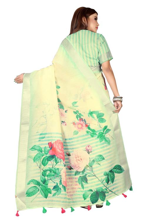 Sabella Linen Flowery 01 india saree whith flower