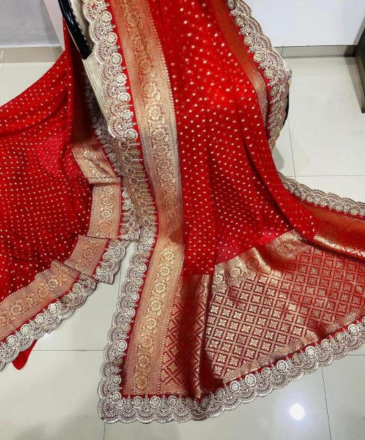 Sabella Pure Crepe Khadi Silk Vol 2 silk red saree buy online india