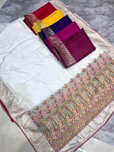 Sabella Pure Soft and Self weaved Russian cotton silk great india saree com