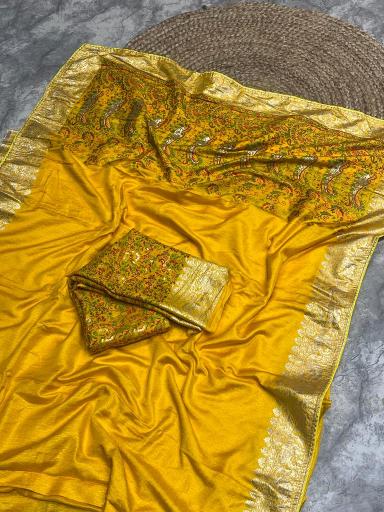 Sabella Pure Soft and Self weaved Russian cotton silk great india saree com