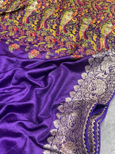 Sabella Pure Soft and Self weaved Russian cotton silk great india saree com