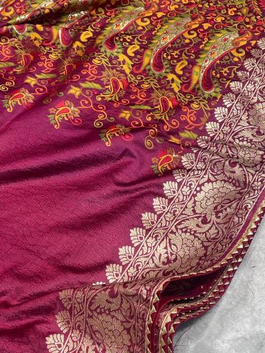 Sabella Pure Soft and Self weaved Russian cotton silk great india saree com