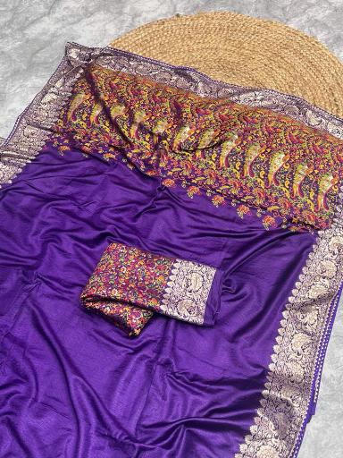 Sabella Pure Soft and Self weaved Russian cotton silk great india saree com