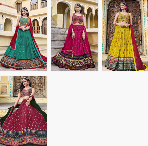 Sabella Titliya 01 Chinon Embroidered wholesale mumbai lehenga