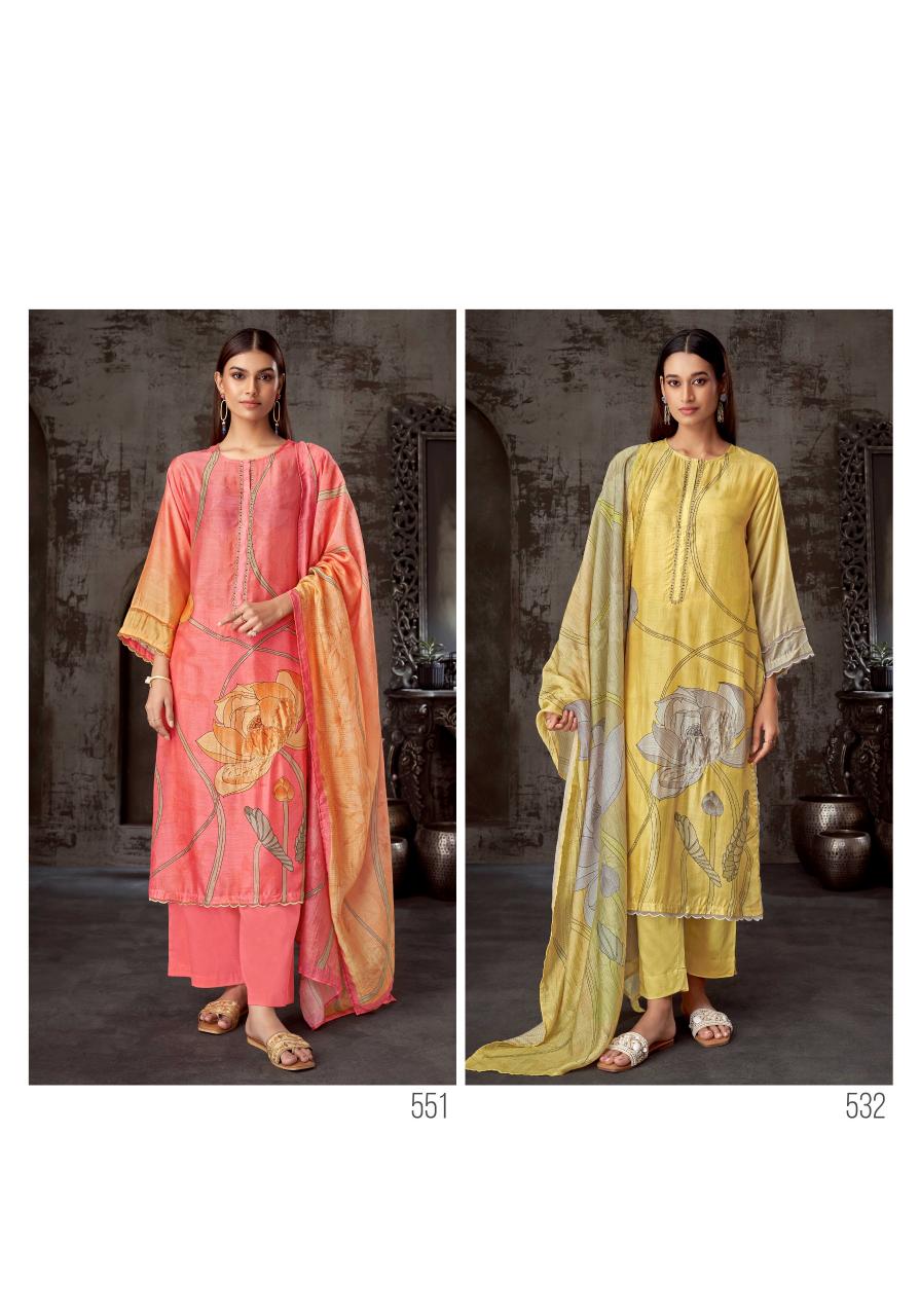 Sahiba Lotus Unique Muslin Silk Digital Printed Salwar Kameez Wholesale Catalog