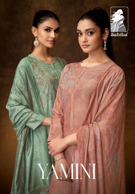 Sahiba Yamini Digital Print Embroidery Salwar Kameez Wholesale Catalog