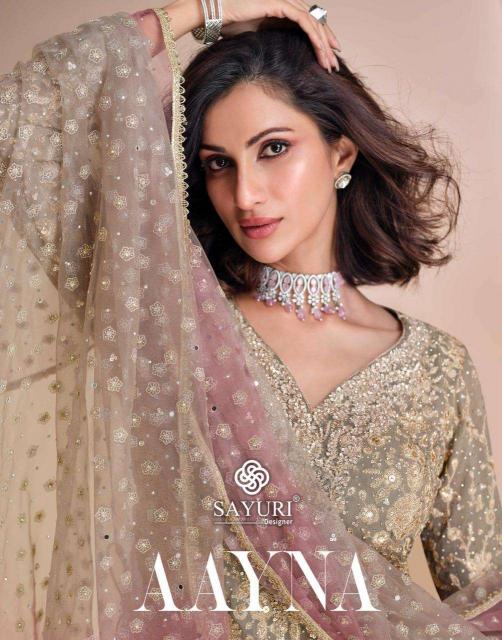 Sayuri Aayna Real Gerogette Salwar Kameez Wholesale Catalog