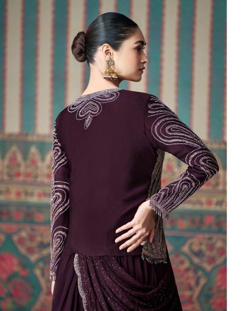 Sayuri Ethnic Chinon Silk Designer Indo Western Dress Wholesale Catalog