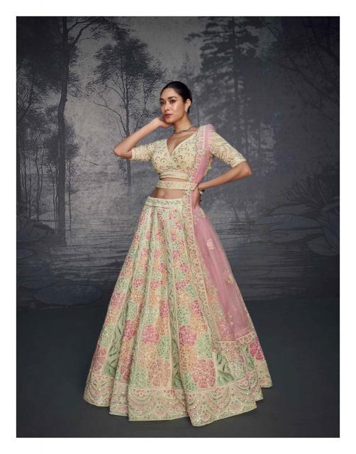 Sayuri Glamour Pure Net Fully Embroidered buy lehenga online wholesale