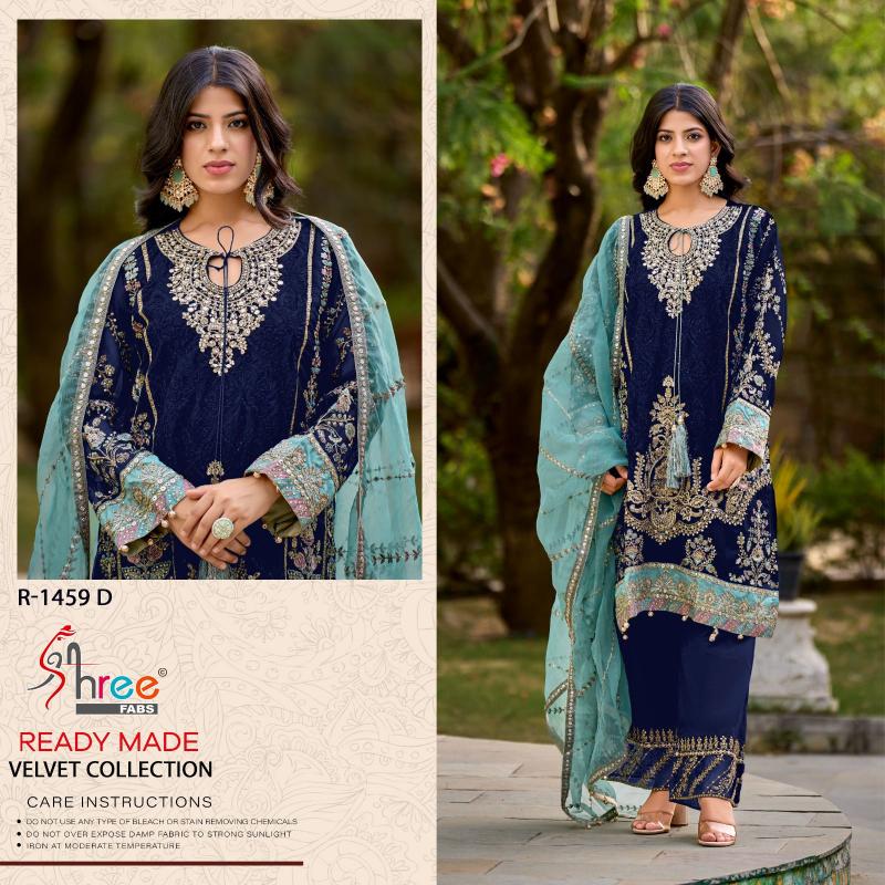 Shree Fabs 1459 velvet Pakistani Suit Wholesale Catalog