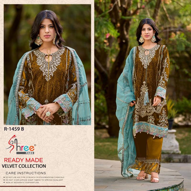 Shree Fabs 1459 velvet Pakistani Suit Wholesale Catalog