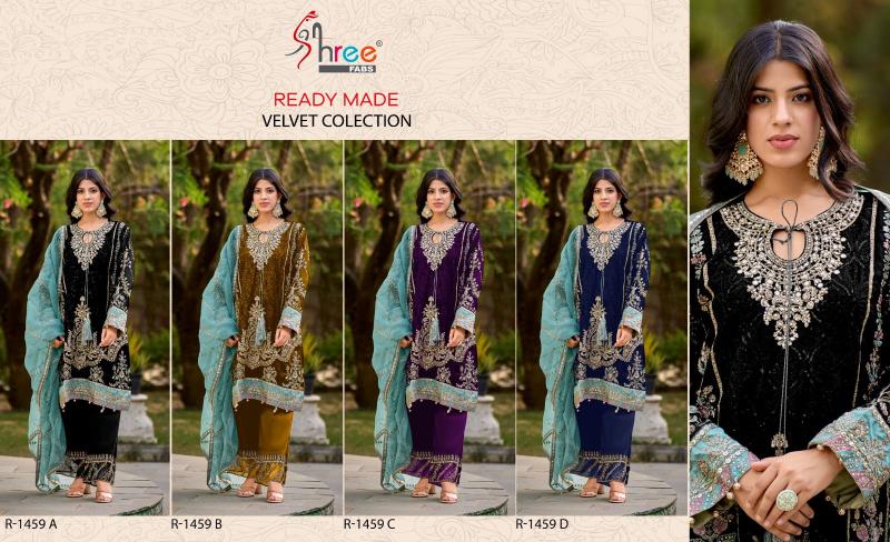 Shree Fabs 1459 velvet Pakistani Suit Wholesale Catalog