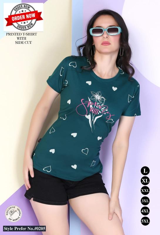 SUMMER SPECIAL VOL.#AT0205 Ladies Night T Shirt Wholesale catalog