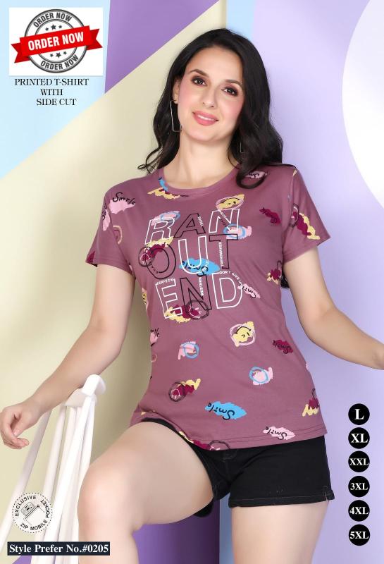 SUMMER SPECIAL VOL.#AT0205 Ladies Night T Shirt Wholesale catalog