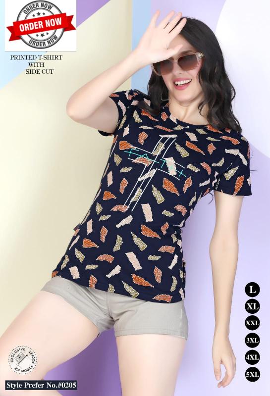 SUMMER SPECIAL VOL.#AT0205 Ladies Night T Shirt Wholesale catalog