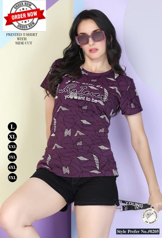 SUMMER SPECIAL VOL.#AT0205 Ladies Night T Shirt Wholesale catalog